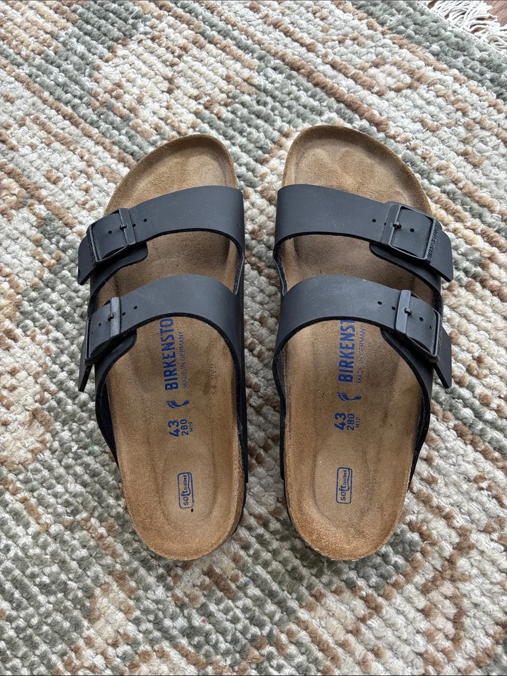 Birkenstock Black Double-Strap Slide Sandals